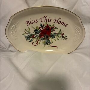 Lenox Winter Greetings “Bless This Home” 11” Tray